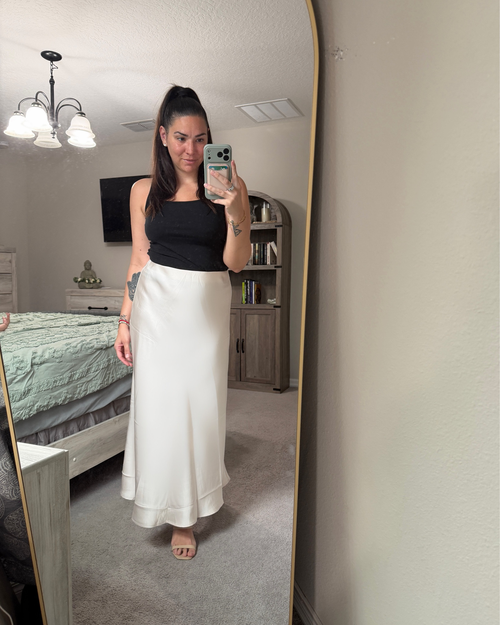 Classic black tank and satin skirt🖤🤍 shirt is from @ASOS 

#LTKstyletip #LTKshoecrush #LTKSeasonal