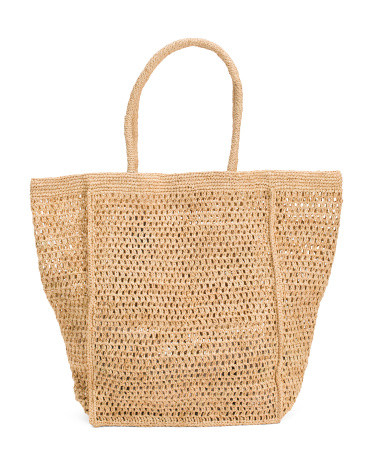 Raffia And Sisal Crochet Handmade Large Tote | Handbags | Marshalls | Marshalls
