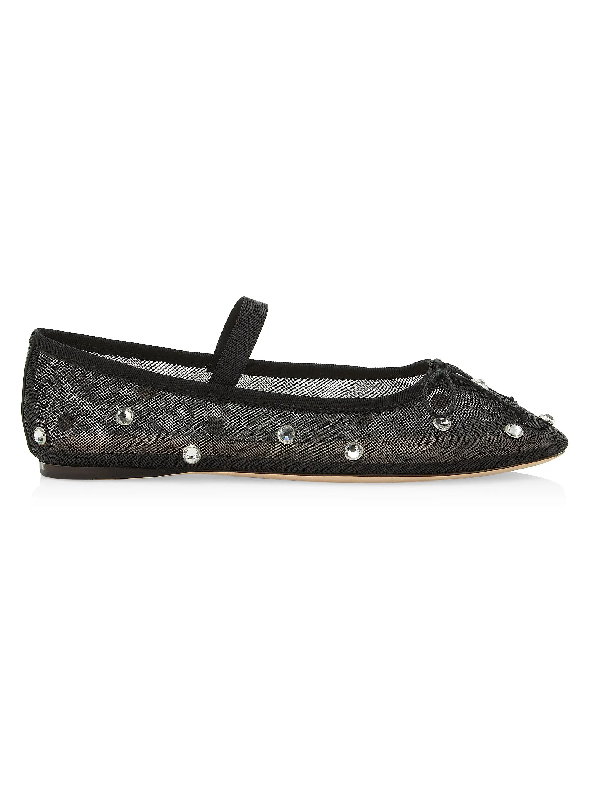 Leonie Crystal Mesh Ballet Flats | Saks Fifth Avenue