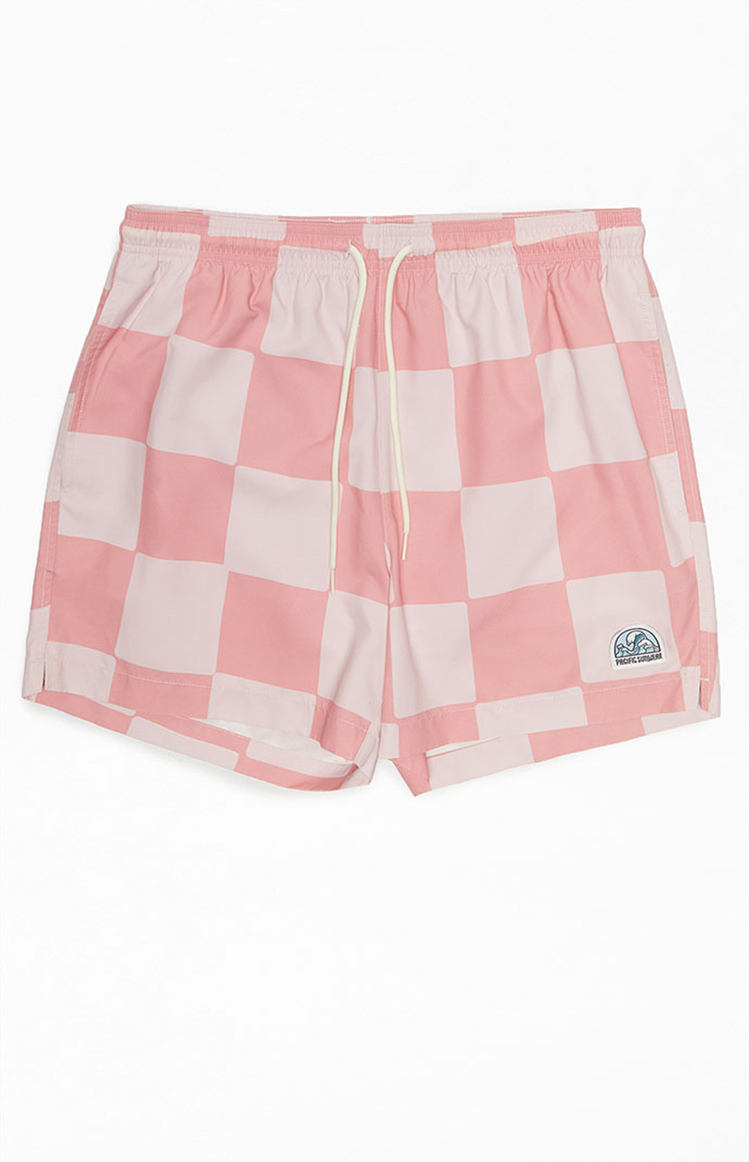 PacSun Scribble Check 15" Swim Trunks | PacSun