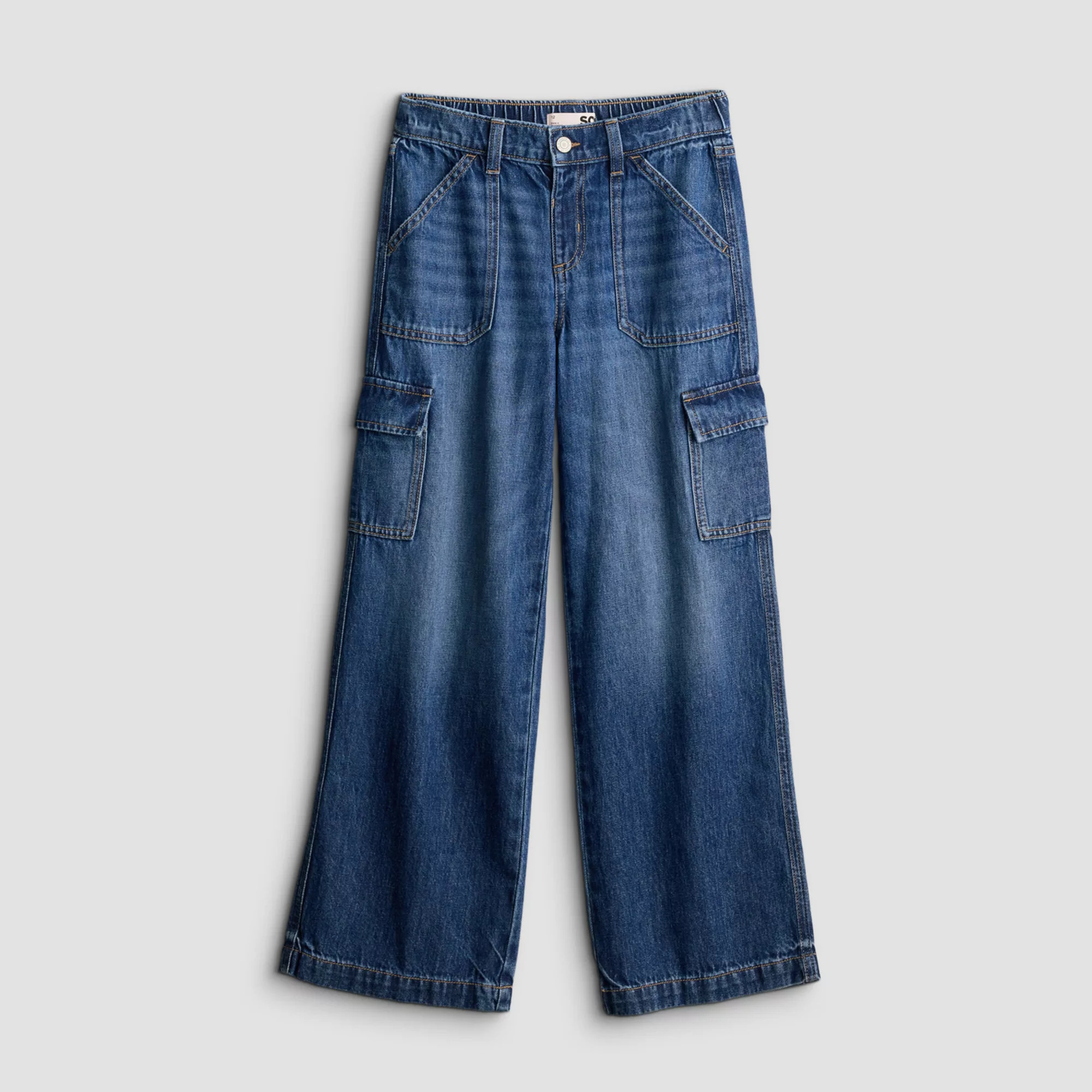 Girls 7-20 SO\u00ae Mid Rise Wide Leg Cargo Jeans in Regular & Plus Size | Kohl's