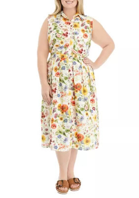 Tahari Women's Plus Size Sunray Garden Print Dress, 20W | Belk