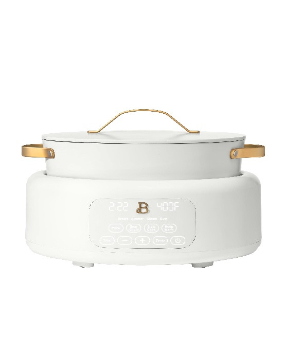I love Drew Barrymore’s whole Walmart collection, but this is my favorite. SUCH a pretty crockpot option…BUT it also serves as a skillet, Dutch oven, steamer, sauté pan, rice cooker, and serving/warming dish!! They call it the “one pot wonder”. 
It’s on Rollback sale right now and I know you’ll put it to good use over the holidays (or buy it now for a Christmas gift for someone!). 

#LTKParties #LTKGiftGuide #LTKHoliday