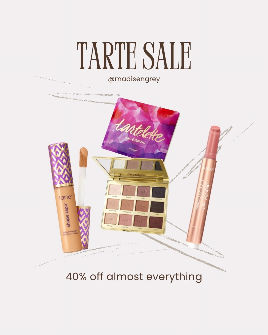 Tarte Cosmetics is holding a sale for 40% off almost everything! The code is CYBER. Their concealer shape tape and maracuja juicy lip products are super popular with good reason and this eyeshadow palette is a perfect neutrals ensemble! Great time to stock up on some makeup.  

#LTKSaleAlert #LTKBeauty