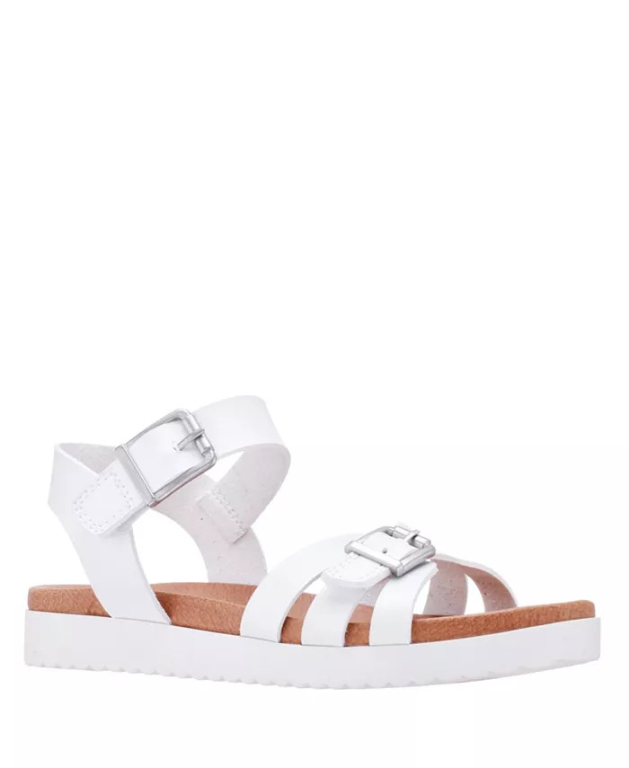 Little Girls Lacey Season Fastening Strap Sandals | Macy's