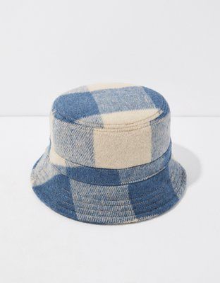 AE Plaid Wool Bucket Hat | American Eagle Outfitters (US & CA)