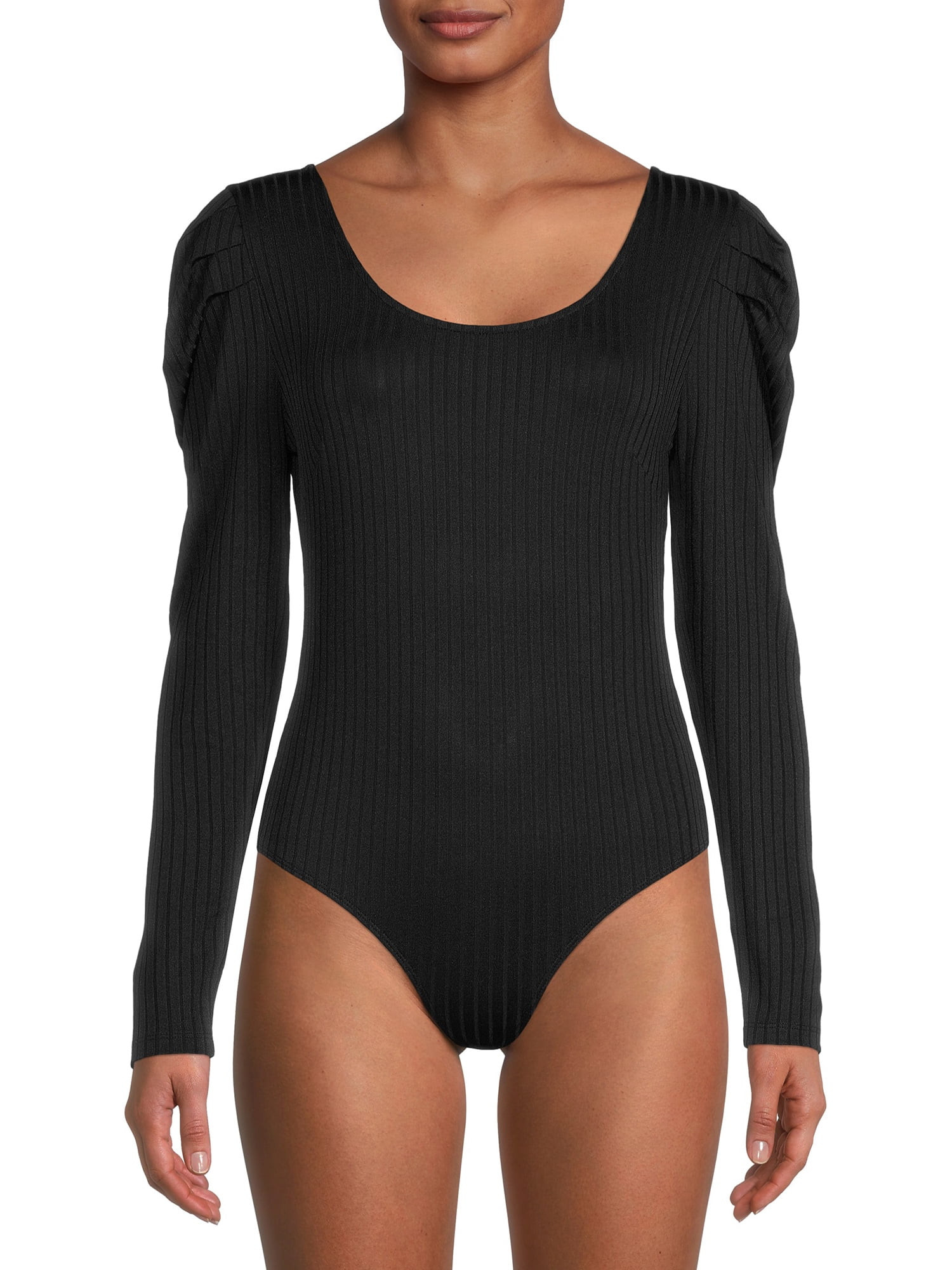 Time and Tru Women's Puff Sleeve Bodysuit - Walmart.com | Walmart (US)