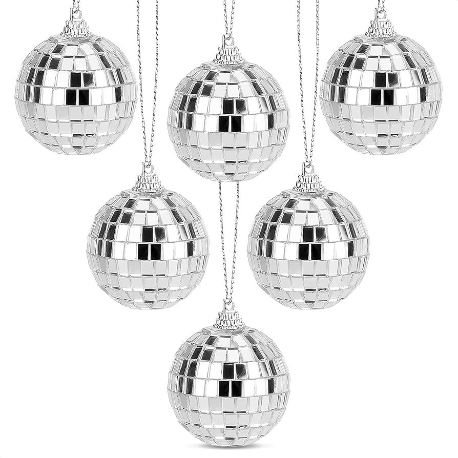 Hanging Disco Ball Party Decorations - 6Pcs Mirror Disco Ball Disco Party Decorations Wedding Dec... | Amazon (US)