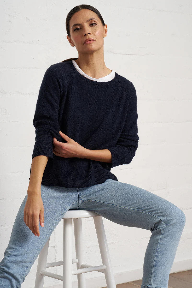 Cashmere Raglan Pullover | Franne Golde