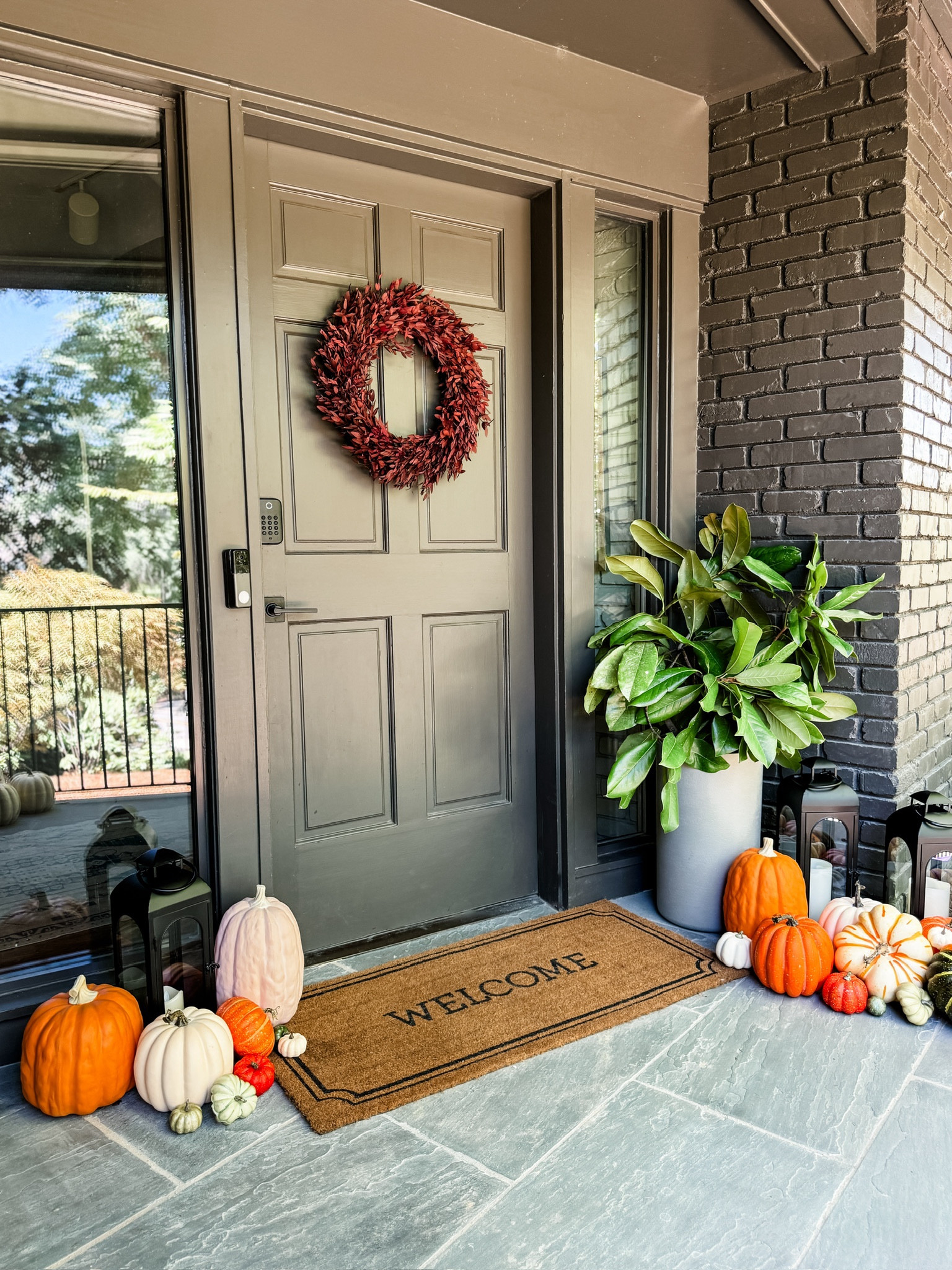 Fall Porch Reset! These large lanterns are my favorite and look so much more expensive than they are! I chose to use all faux pumpkins this year and love how realistic they look! I’ll be able to use these for several years to come as well! 

#falldecor #frontporchdecor #fauxpumpkins #autumndecor #walmarthomefind 

#LTKSeasonal #LTKHome #LTKVideo