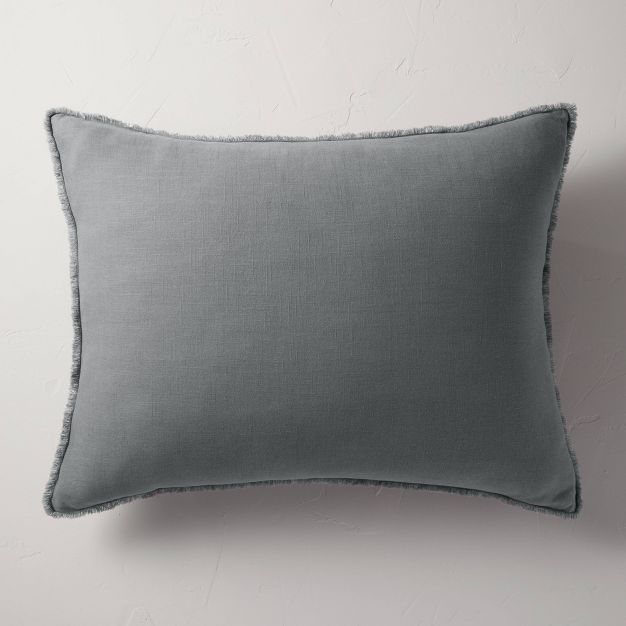 King Euro Heavyweight Linen Blend Throw Pillow Dark Gray - Casaluna&#8482; | Target