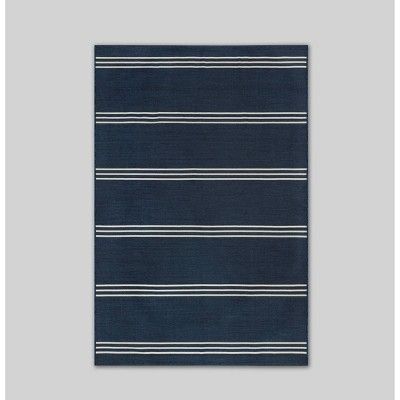 Outdoor Rug Stripe Navy - Threshold™ | Target