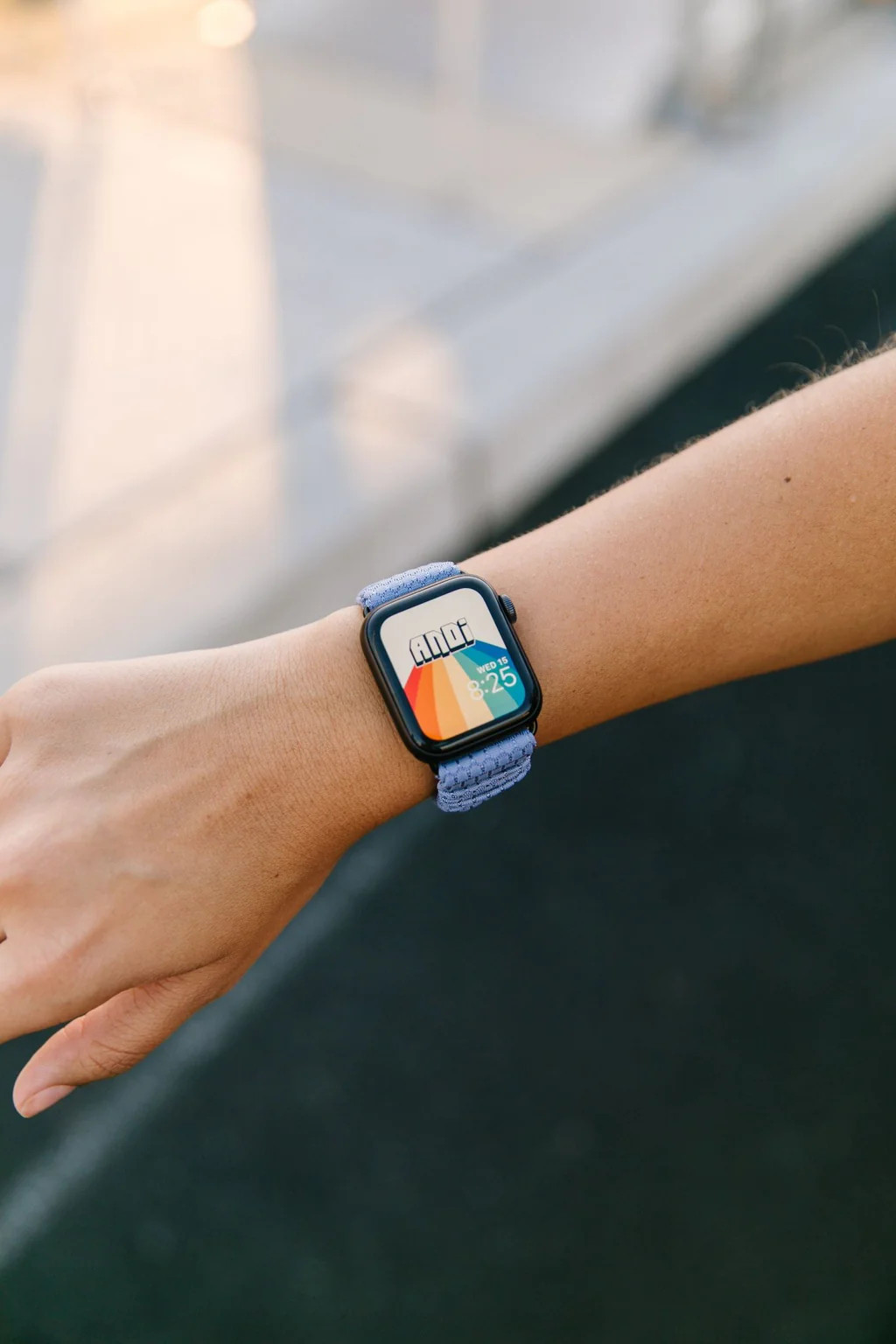 Thunder Hexagon Athletic Scrunchie Band Compatible with Apple Watch | Shop Andi