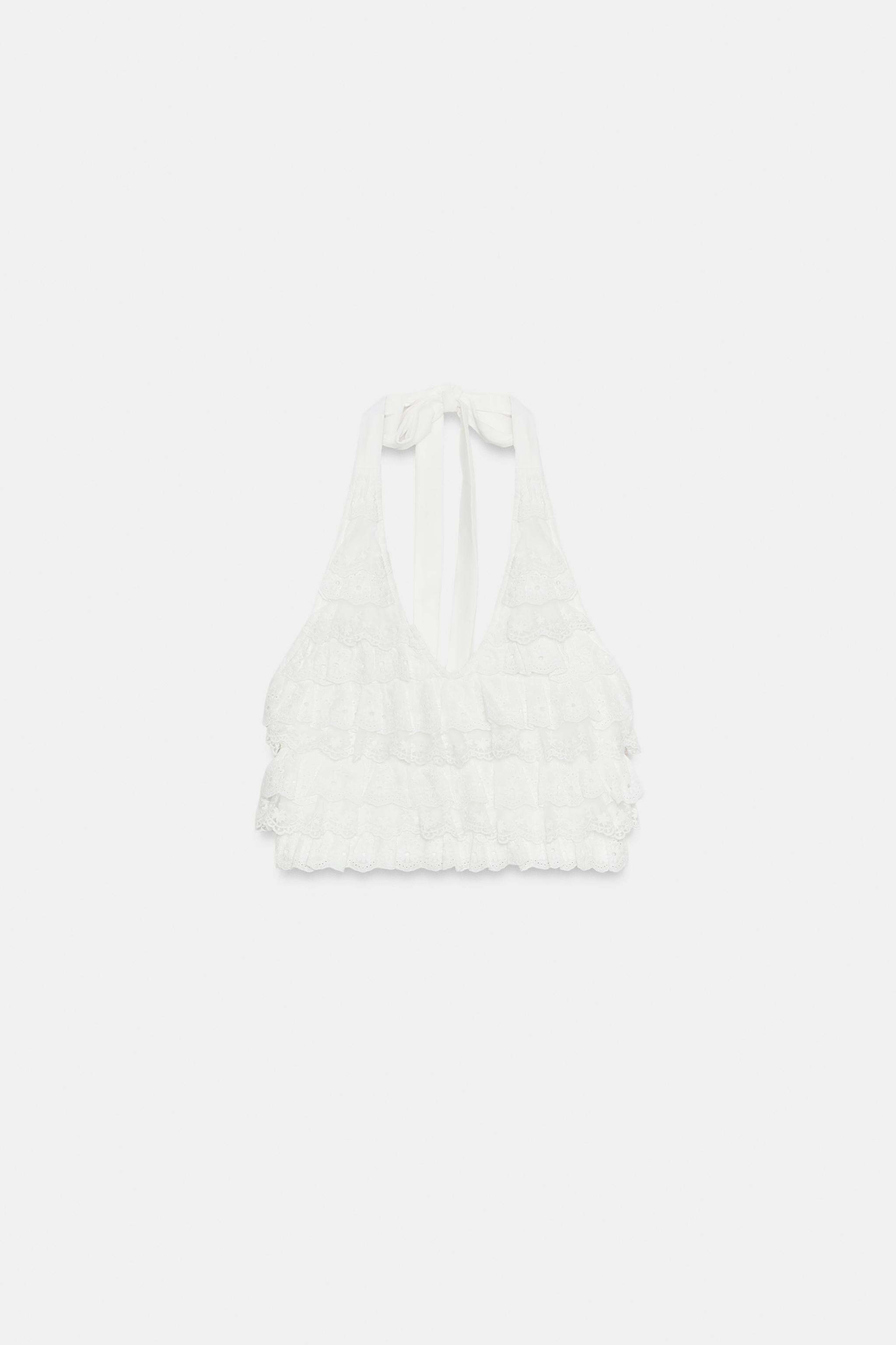RUFFLED HALTER TOP | Zara US