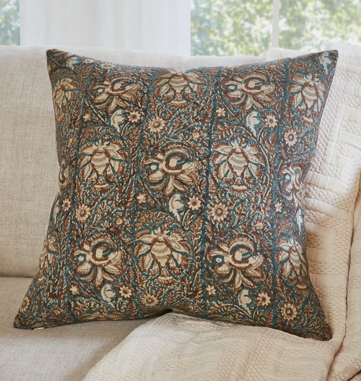 Lotus Botanical Print Pillow Cover | Rejuvenation