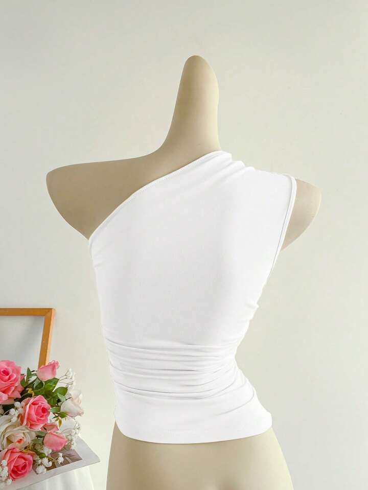 £4.67
£5.99
-22%
Extra Savings £0.82 Off

Save £0.23 off this item after joining.
Elamini Apricot Ruched Asymmetrical Neck Tight Fitting Blouse, Fashionable Minimalist Casual Elegant Everyday Commuting Top For Women, Spring/Summer
4.82
(1000+)
Color: White








Size
UK
Size Guide
6 (XS)
8 (S)
10 (M)
12/14 (L)
94% of customers thought it was true to size 
Not your size? Tell me your size 
 | SHEIN