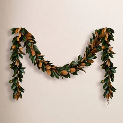 ARTIFICIAL MAGNOLIA LEAF GARLAND - 72 | Wayfair North America