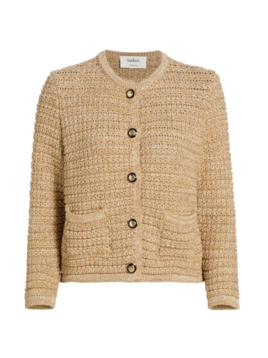 Gaston Metallic Cardigan | Saks Fifth Avenue