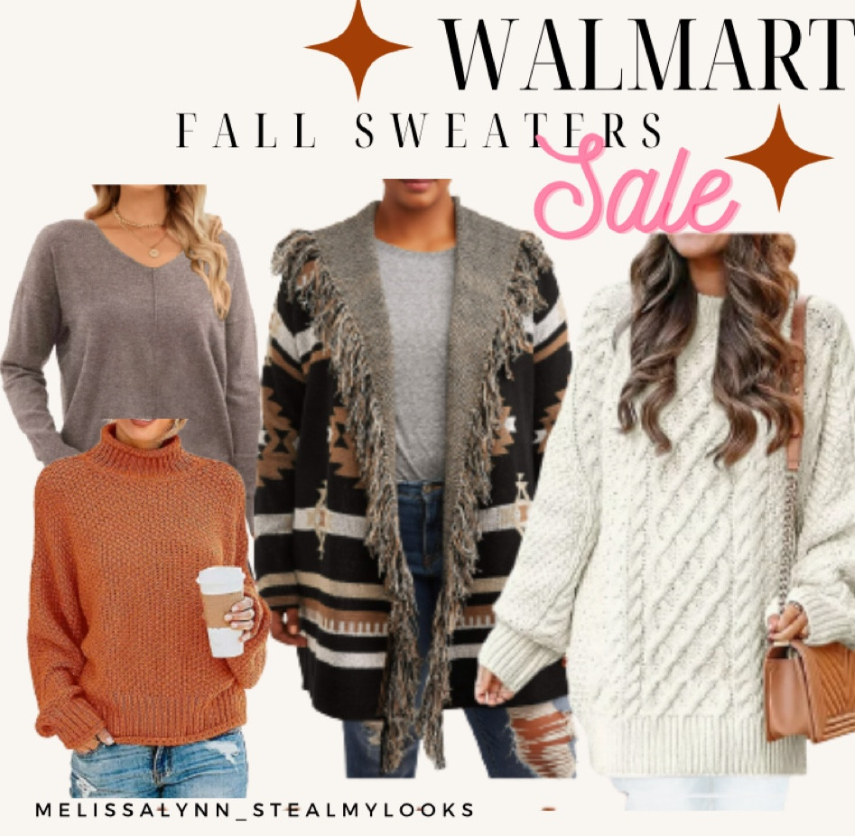 Walmart on sale fall sweaters