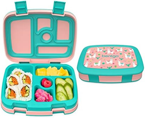 Bentgo® Kids Prints Leak-Proof, 5-Compartment Bento-Style Kids Lunch Box - Ideal Portion Sizes f... | Amazon (US)