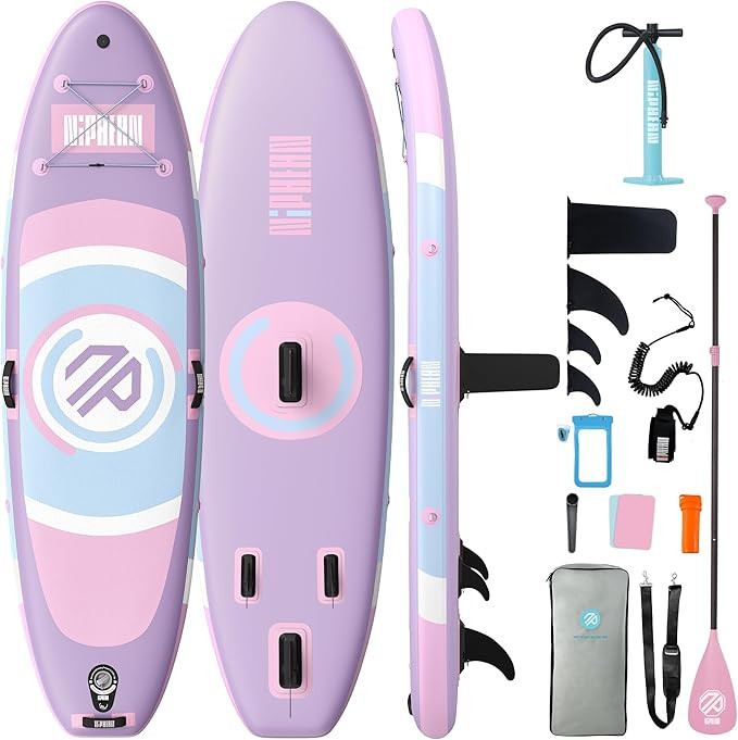 Niphean Inflatable Paddle Board with (Beginner Friendly) StabilTrac Fin and Durable SUP Accessori... | Amazon (US)