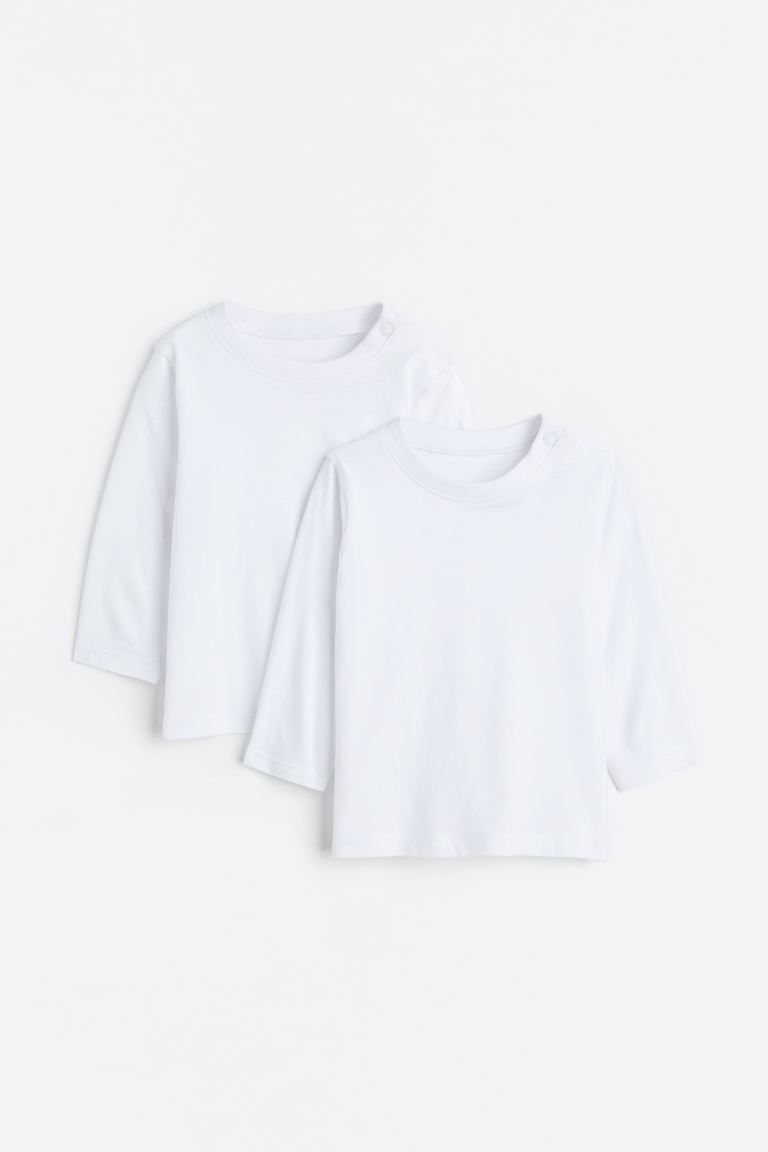 2-pack Long-sleeved Jersey Shirts | H&M (US + CA)