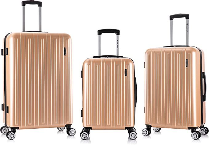 Rockland Paris Hardside Luggage with Spinner Wheels, Champagne, 3-Piece Set (20/24/28) | Amazon (US)
