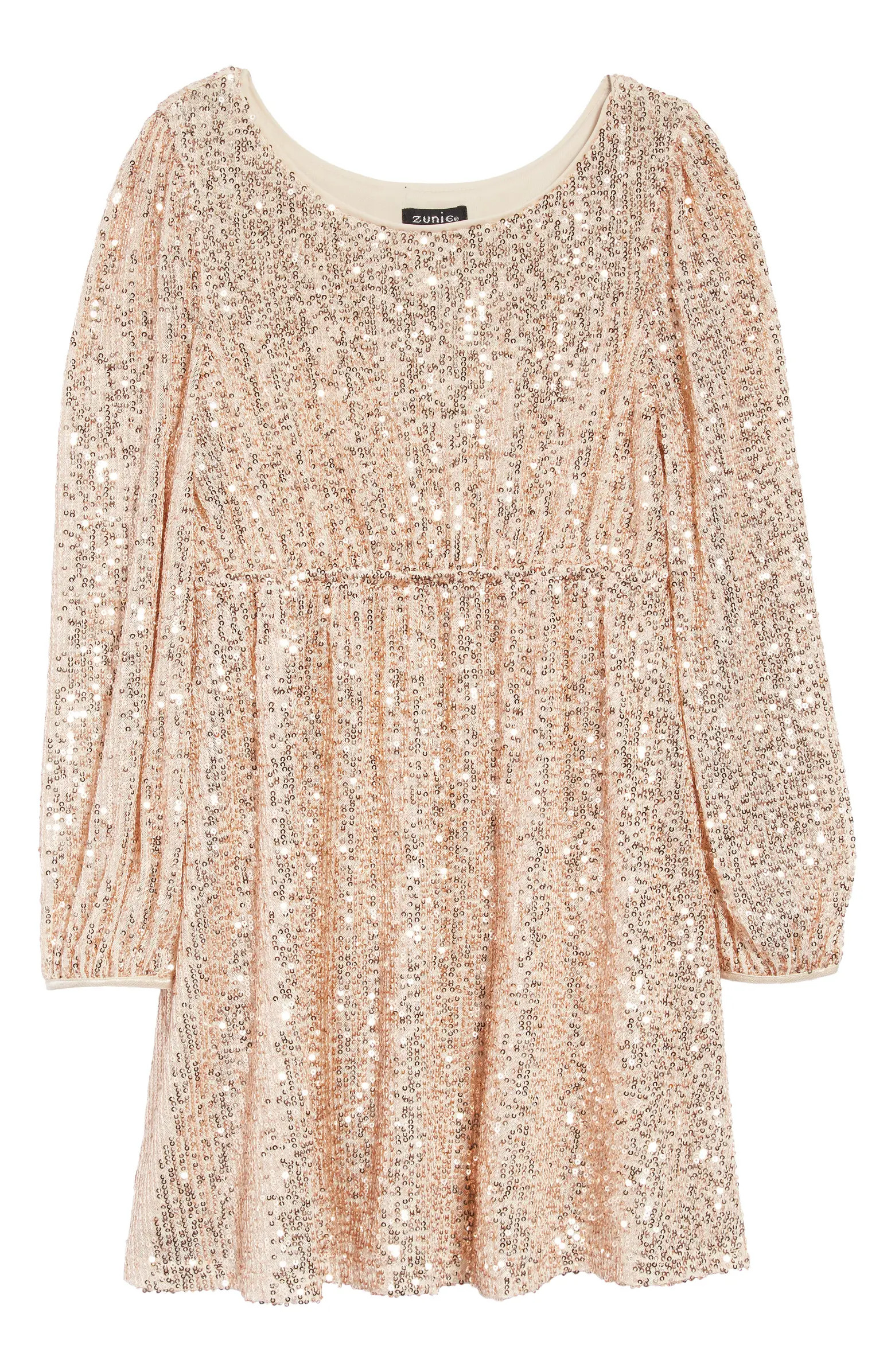 Zunie Kids' Long Sleeve Sequin Dress | Nordstrom | Nordstrom