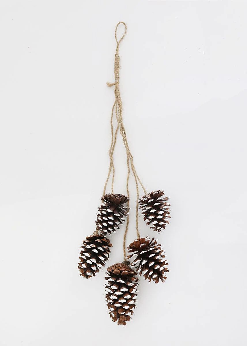 Snowy Pine Cone Christmas Decoration - 27" | Afloral
