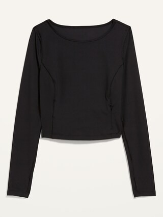 PowerSoft Long-Sleeve Cropped Performance Top for Women | Old Navy (US)