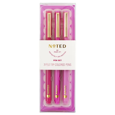 Noted by Post-it 3pk With Love Pen Set Valentine's Day | Target