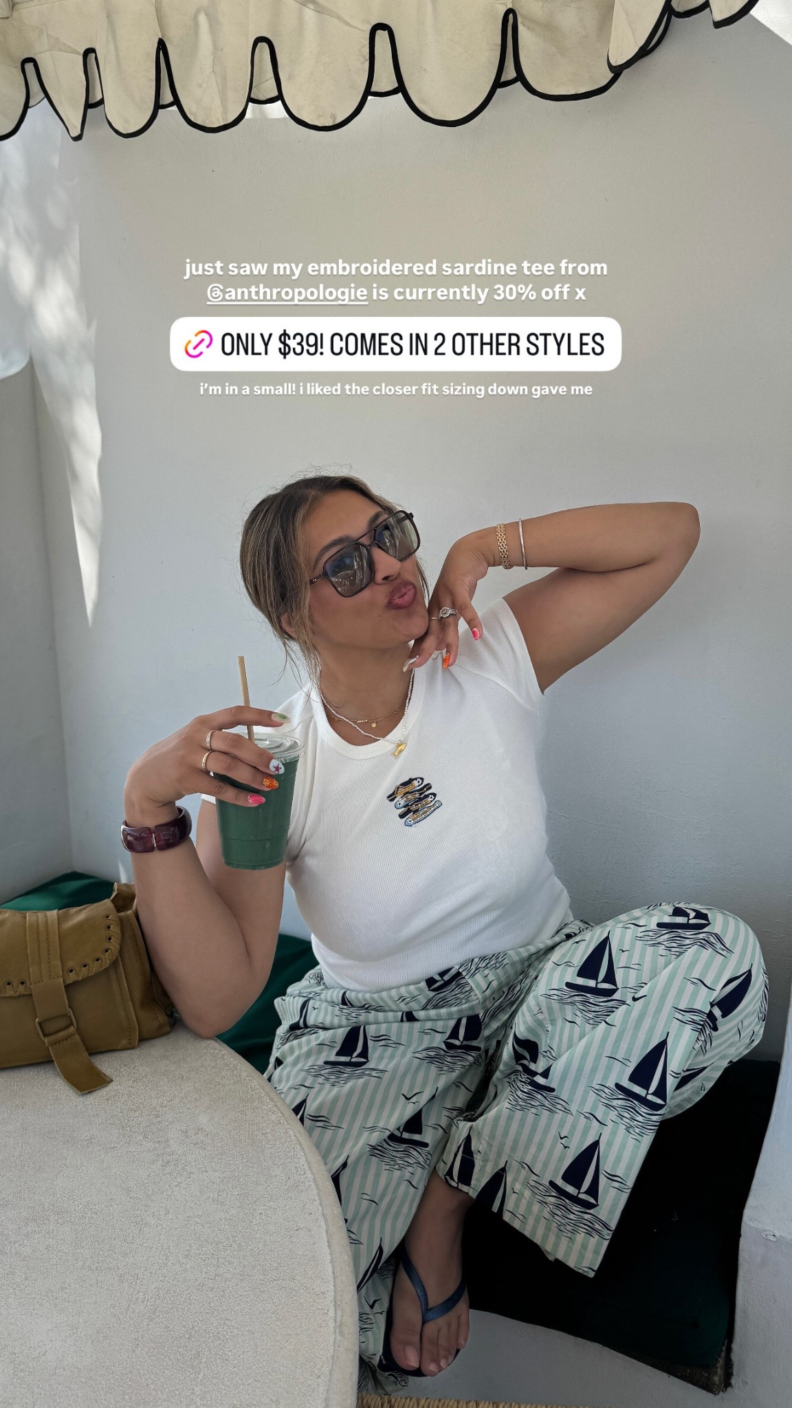 anthropologie 30% off select items sale! this baby tee with embroidered fish / sardine detail is only $39 — wearing a size small! x 

#LTKMidsize #LTKSaleAlert #LTKFindsUnder50