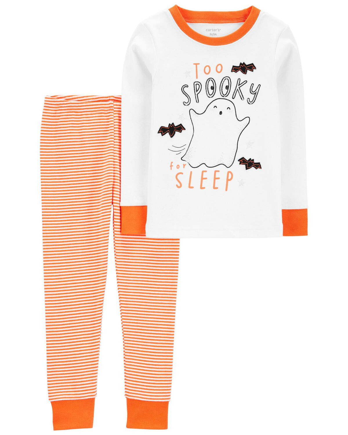 Orange Toddler 2-Piece Halloween Ghost 100% Snug Fit Cotton Pajamas | carters.com | Carter's