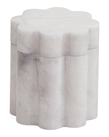 Made In Italy 5.5x5 Cumulus Alabaster Tall Box | TJ Maxx