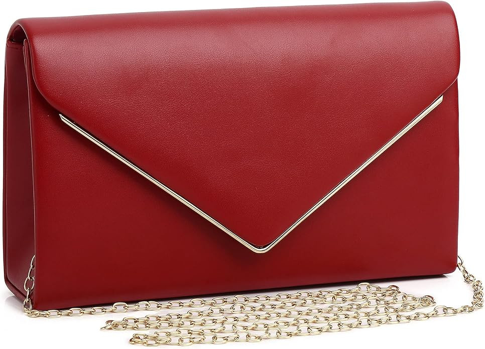 Labair Chic Vegan Leather Clutch Purse Envelope Clutch Bag for Women Evening Wedding Formal Party... | Amazon (US)