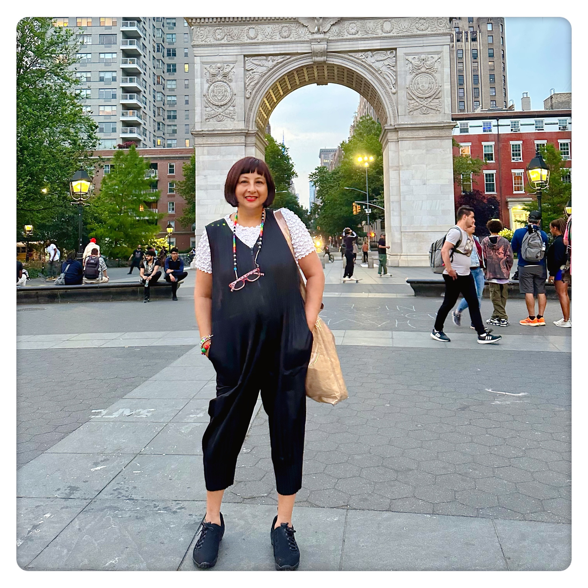 Jumpsuits are great for traveling. This  Pleats Please Issey Miyake is a travel favorite for comfort, pockets & zips uo the front. She’s been to Japan, Canada & the states and still looks fresh. 

#LTKfit #LTKtravel #LTKFind