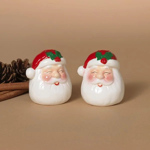 S/2 2.68"H Dolomite Holiday Santa Salt & Pepper Shakers - Walmart.com | Walmart (US)
