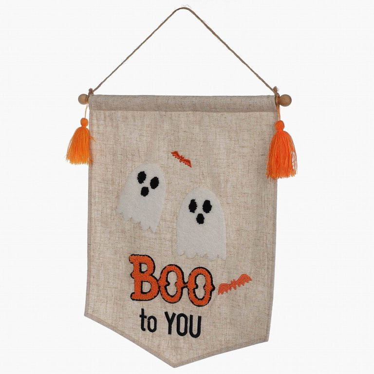 Halloween Multicolor Boo to You Fabric Banner Decoration, 17.5 in, by Way To Celebrate - Walmart.... | Walmart (US)