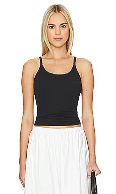 Goldie Pointelle Cami Top in Black from Revolve.com | Revolve Clothing (Global)