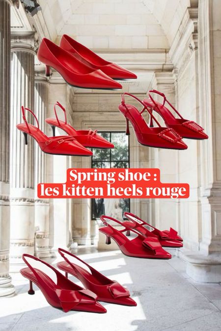 Red kitten heels - Red slingbacks - Red pumps - Spring shoes 👠 

#LTKeurope #LTKshoes #LTKspring