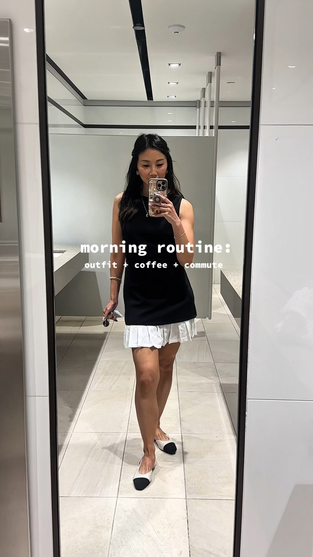 Workwear  style, elevated - This black + white pleated dress feels so timeless (and a little Parisian). Paired it with cap toe slingbacks for that extra chic touch 🤎 Everything’s linked on my LTK so you can recreate this outfit.

#LTKPetite #LTKWorkwear #LTKSeasonal