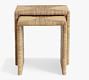 Malibu Rectangular Woven Nesting Table | Pottery Barn (US)