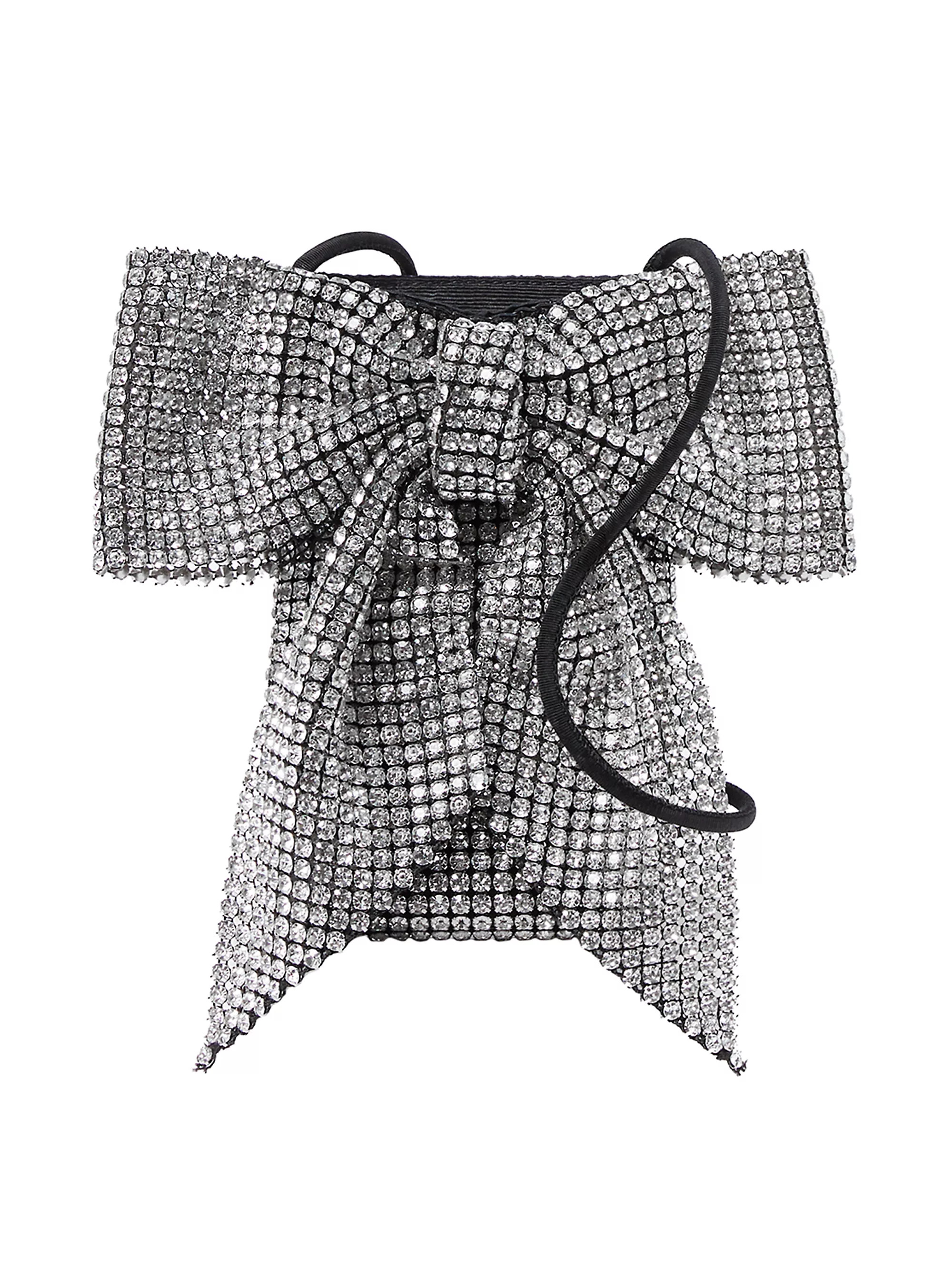 Violet Rhinestone Bow Crossbody Bag | Saks Fifth Avenue