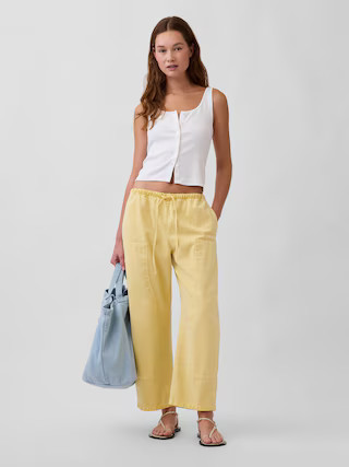 Poplin Easy Double-Knee Barrel Pants | Gap (US)