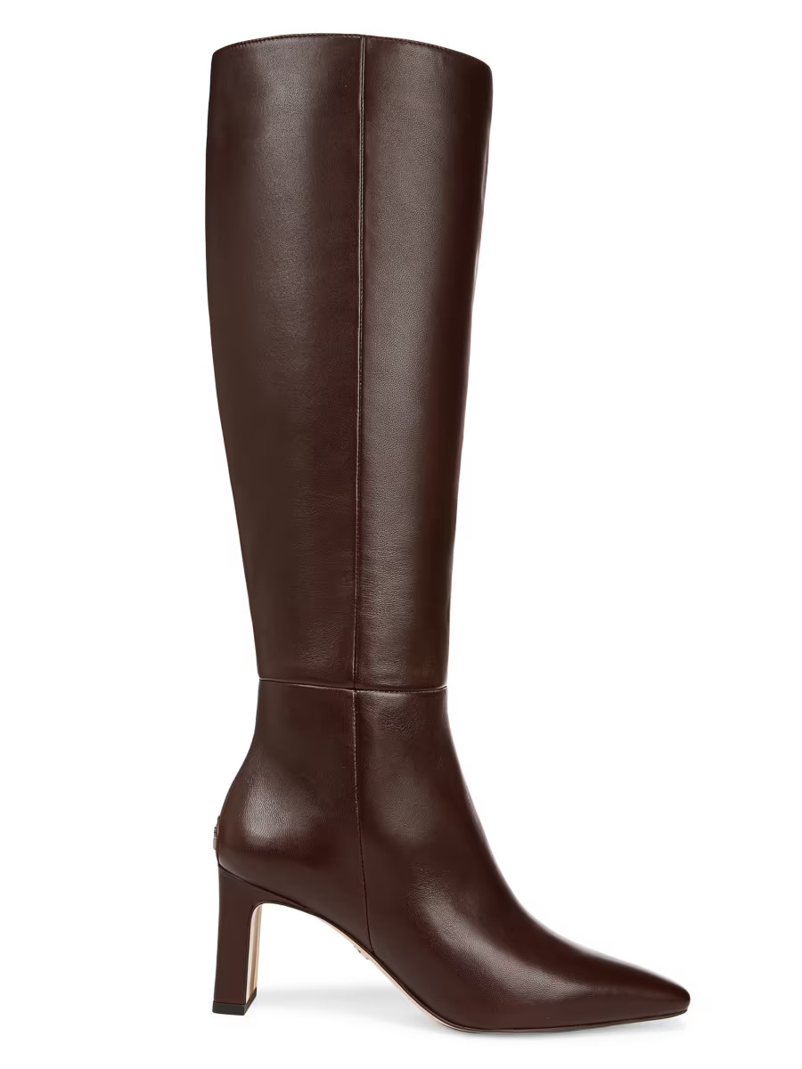 Women's Sylvia 70MM Leather Boots - Spiced Pecan - Size 9 | Saks Fifth Avenue