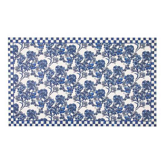 English Garden Floor Mat - Royal - 3' x 5' | MacKenzie-Childs