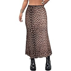 Avanova Women Mesh High Waisted Midi Skirt Floral Long Skirts | Amazon (US)