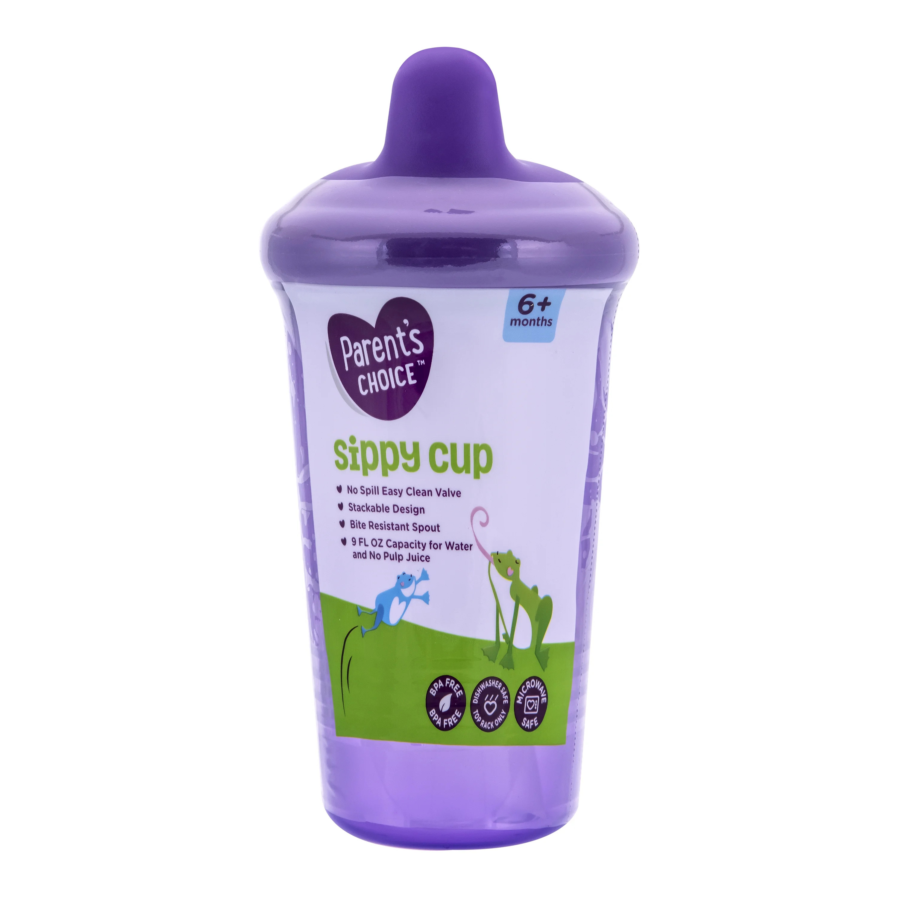 Parent's Choice Hard Spout Sippy Cup, 9 fl oz, 6 Months+, Purple | Walmart (US)