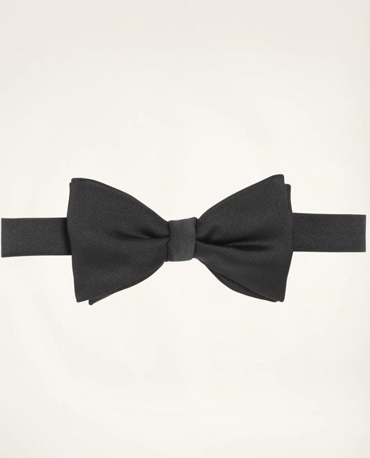 Brooks Brothers Men's Formal Butterfly Pre-Tied Satin Bow Tie | Black | Brooks Brothers