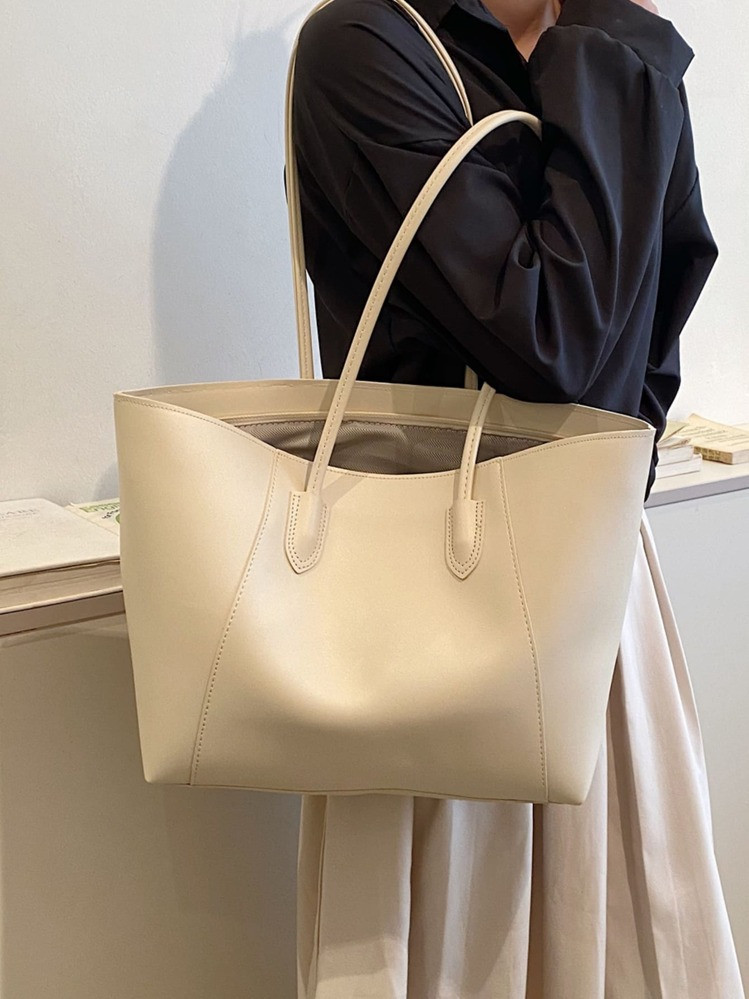 Large Capacity, Waterproof, Portable, Business Casual Simple & Elegant Pu Leather Large Capacity ... | SHEIN